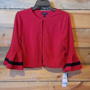 R&K Red Bell Sleeve Blazer
